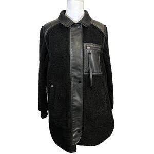 Adroit Atelier Faux leather women's long sleeve Jacket, size medium